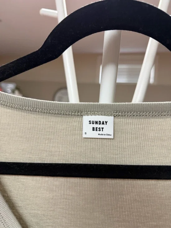 Sunday Best Sage Ribbed Tank Top - Picture 3 of 4